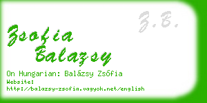 zsofia balazsy business card